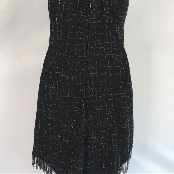 Sold—90s Vintage Cache Black Cocktail Halter Dress - Picture 11 of 14
